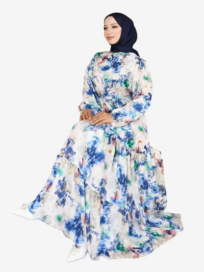 BIG DART BDART Buttoned Crew Neck Maxi Dress with Waistband