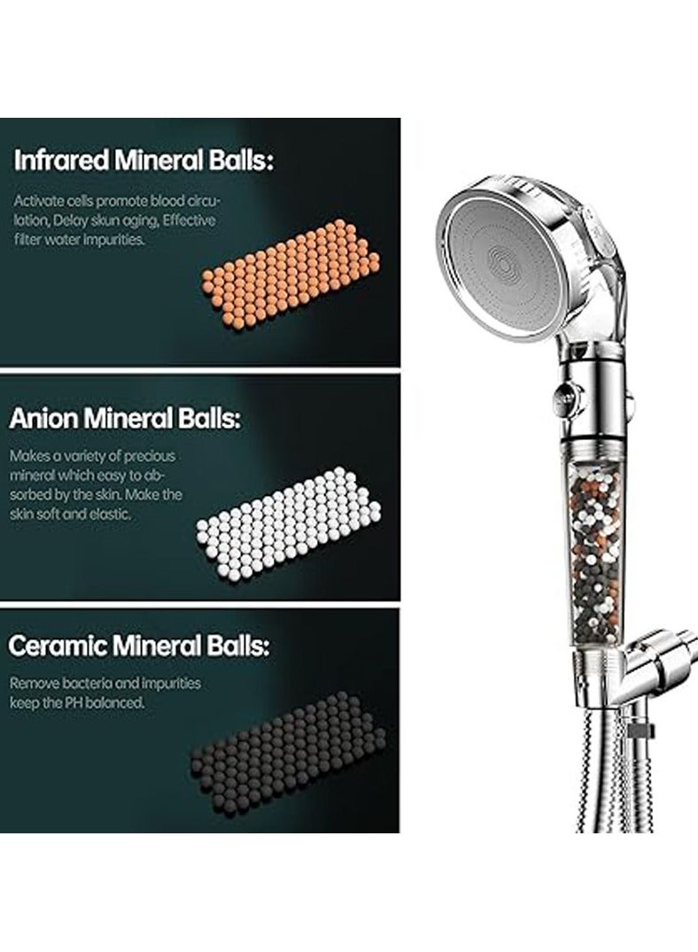 Sky Touch High Pressure Filtered Shower Head For Hard Water And Filtering Impurities, Hand Held Shower Head With Filter Balls. - Image 3