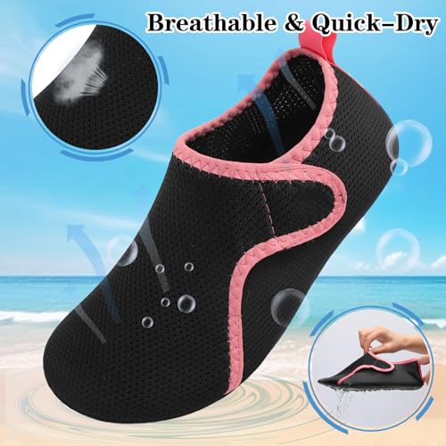 LeIsfIt Barefoot Water Shoes for Women Men Quick-Dry Aqua Socks Non-Slip for Swim Surf Beach Pool Yoga Black 8-9 Women/6-7 Men - Image 4