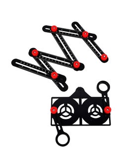 LAWAZIM Adjustable Six-Fold Ruler – Versatile Multi-Angle Measuring Tool with 120mm Capacity, Six Adjustable Arms for Precise Layouts - Durable Design for Builders Carpenters Engineers DIY Enthusiasts  - Image 1