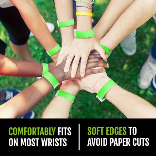Wristco 300 WristCo Neon Green Tyvek Wristbands for Events – Tamper-Proof Design & Fluorescent Color Prevent Reuse – Premium-Grade Bracelets for Hospital & Medical ID, Party & VIP Identification - Image 5