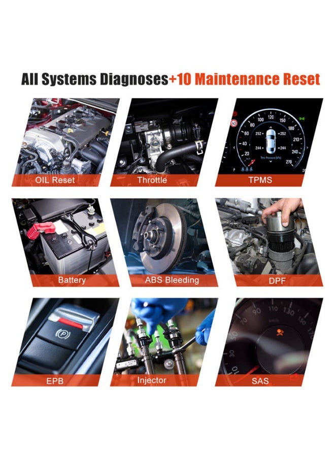 ANCEL X7 Full System OBD2 Scanner 10.1" Tablet Car Diagnostic Tool with ABS EPB DPF SAS Oil Reset, ECU Coding, Bi-Directional Control, Multi-System Auto Scanner - Image 4