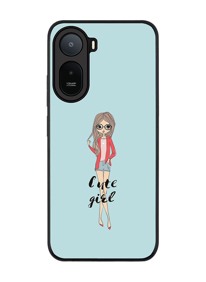 Stylizedd Rugged Case for Xiaomi Redmi A7 Pro 4G / Poco C81 / Poco C81 Pro / Poco C85x 5G- Slim Fit Hybrid Rubber Cover Dreamer Cute Girl