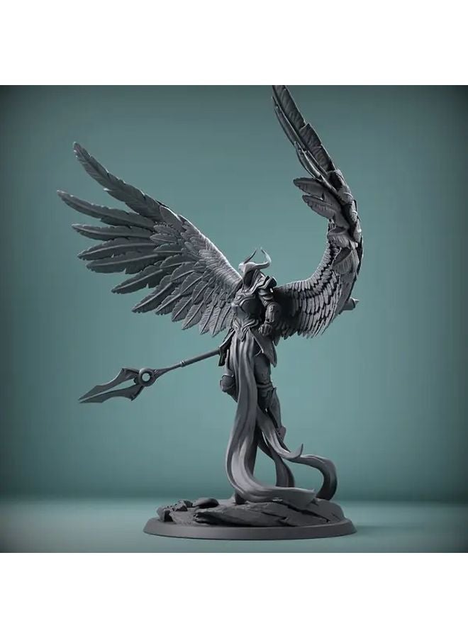 ملاك محارب - تمثال صغير عالي الدقة لأنثى مجنحة من راتنج ABS لطاولة ألعاب الأدوار - Image 1