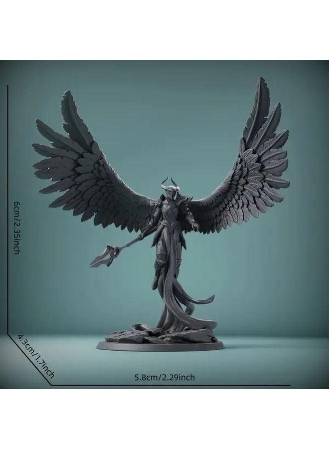 ملاك محارب - تمثال صغير عالي الدقة لأنثى مجنحة من راتنج ABS لطاولة ألعاب الأدوار - Image 3