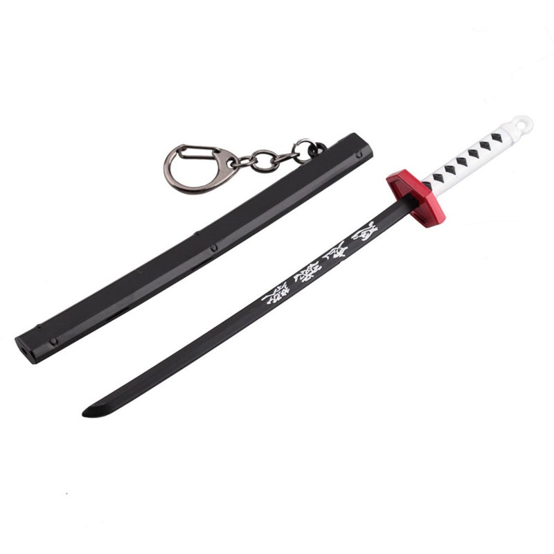 ixampoun 4ps Mini Toy Katana Keychain, Metal Model Sword With Pull Out Best Gift For Anime Lovers Samurai Sword Game Series Sword Party Supplies Gift Keychain for Anime Fans - Image 4