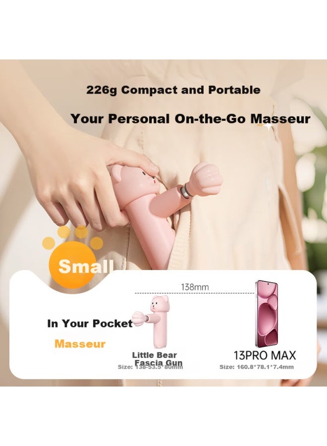 Minhuang Fascia Gun Massager Shoulder Neck Waist Back Muscle Massage Gun Professional Mini Portable Fitness Muscle Relaxation Gift For Women Mother's Day Practical Gift For Wife And Mom - Image 2