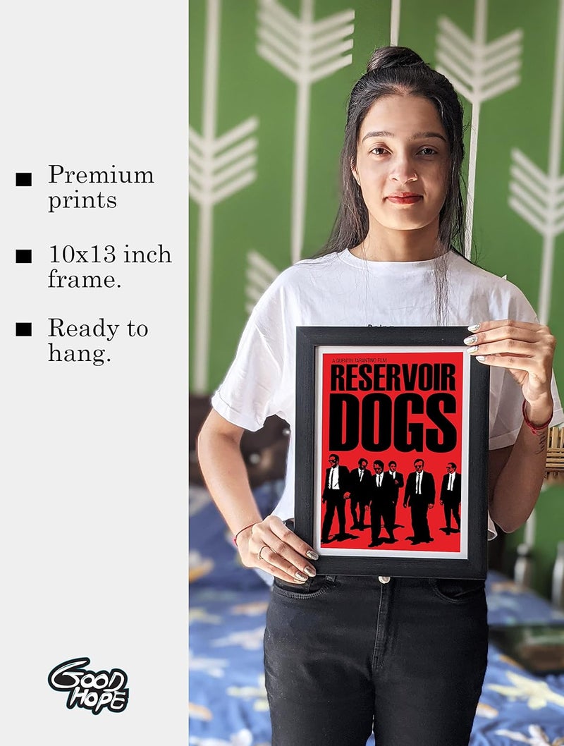 GRAY WALL Good hope PlexiGlass Reservoir Dogs Movie Art Framed Poster multicolour Print 10inch x 13inch For Room Office Wall - Image 3