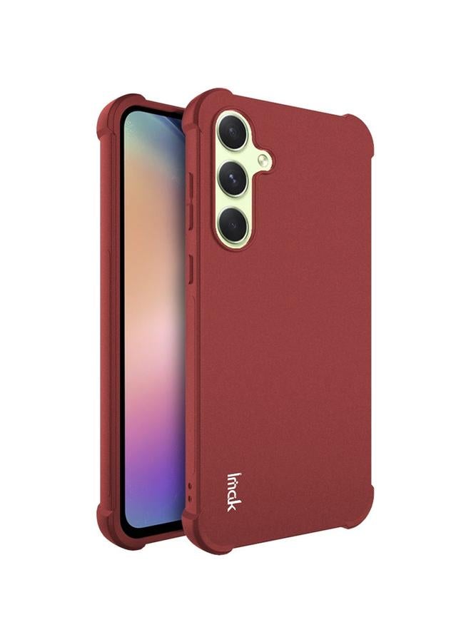 جرين تايجر جراب هاتف من مادة TPU المقاومة للصدمات لهاتف Samsung Galaxy A55 5G imak (أحمر غير لامع)