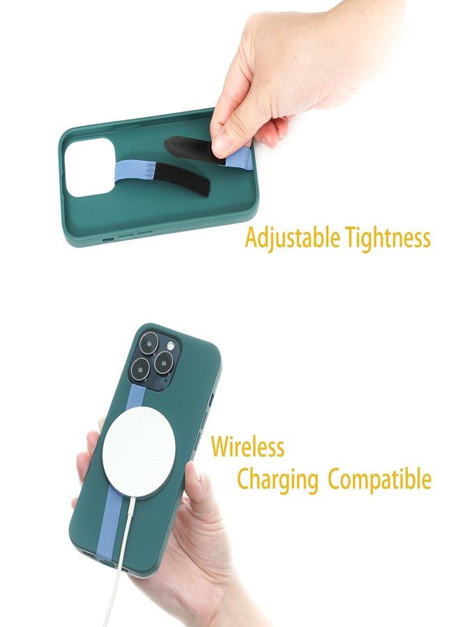 TFY Elastic Phone Strap, Universal Slim Hand Finger Grip, Non-slip Cell Phone Holder, fit Most Smartphones Case - 2 Pieces, Blue, 10.6 inches - Image 4