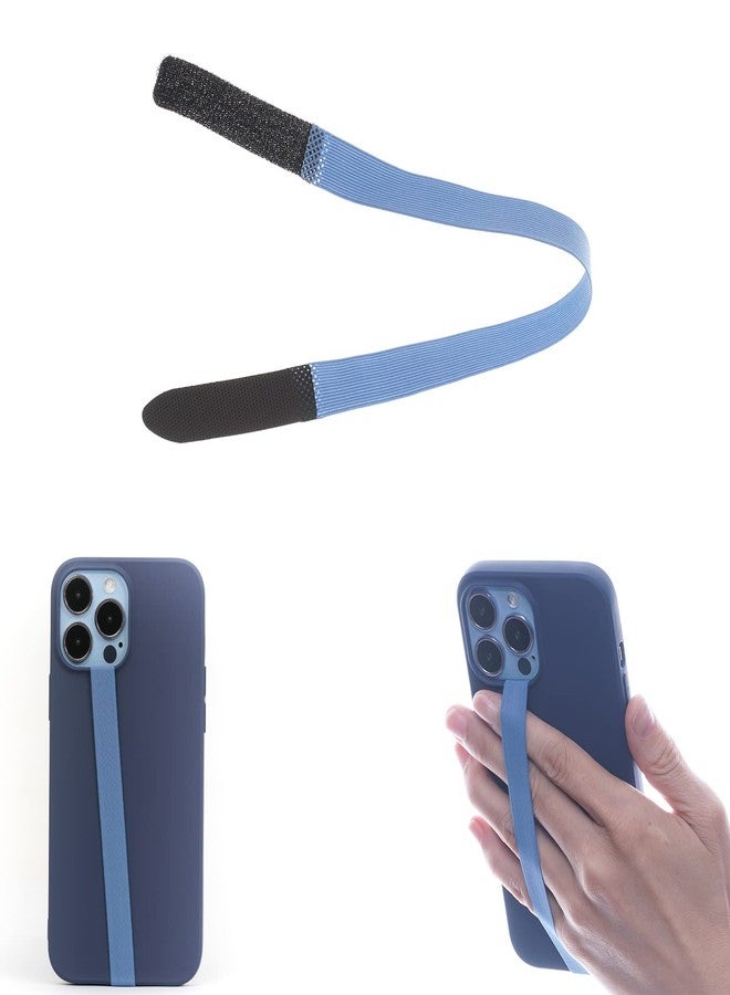 TFY Elastic Phone Strap, Universal Slim Hand Finger Grip, Non-slip Cell Phone Holder, fit Most Smartphones Case - 2 Pieces, Blue, 10.6 inches - Image 1