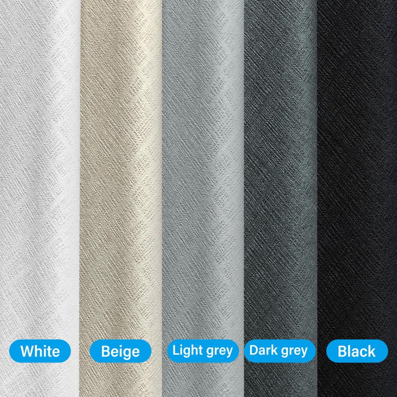 MaKefeile Room Divider Curtains Total Blackout Privacy Curtain Panel Room Thermal Insulated Noise Reduction Curtain for Bedroom Window Living Room Ceiling Track Curtain W 8.3 ft ? H 8ft Black. - Image 4