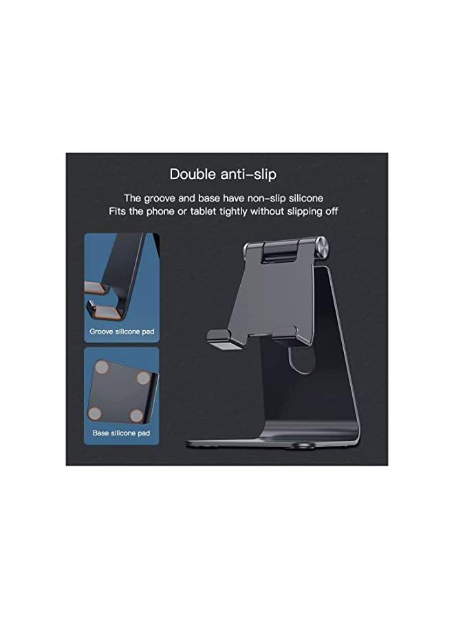 Wtech Yesido C96 Premium Quality Foldable Universal Desktop Holder Stand Aluminum Alloy Anti-Skid Mini Desktop Mount For Mobile Phones And 8Inch Tabelat