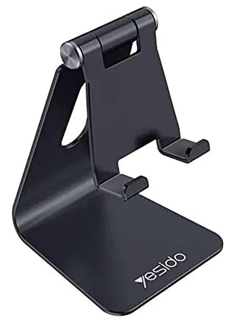 Wtech Yesido C96 Premium Quality Foldable Universal Desktop Holder Stand Aluminum Alloy Anti-Skid Mini Desktop Mount For Mobile Phones And 8Inch Tabelat