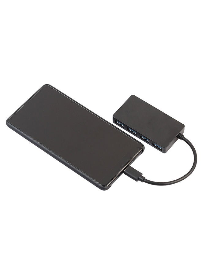 NIBEMINENT Type C To USB 3.0 Charging Hub Adapter For MacBook Pro Black - Image 1