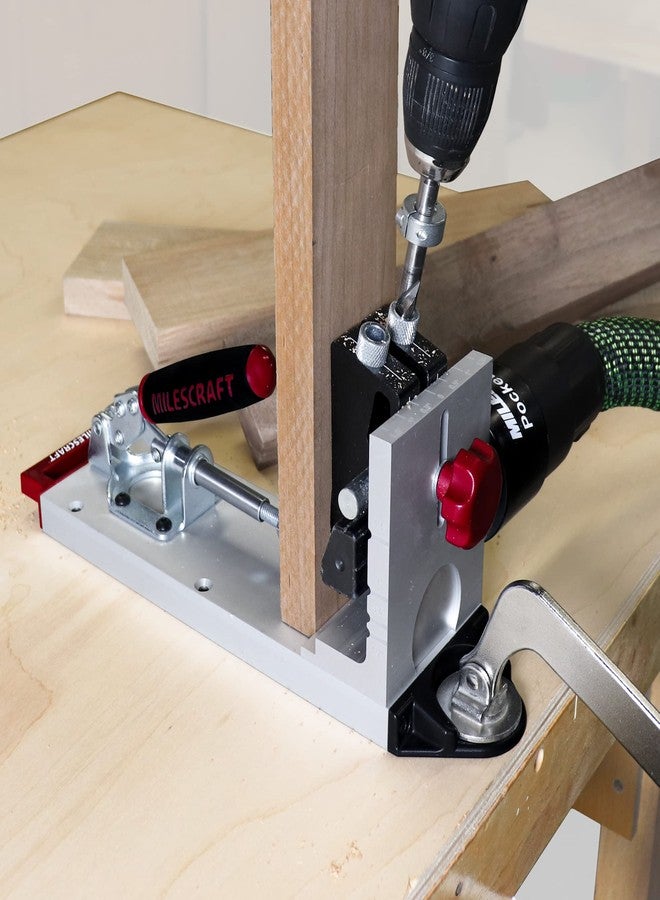 مايلكرافت قالب ثقب جيب 400 من مايلز كرافت 1327 - قالب ثقب جيب معدني بالكامل، عالي التحمل، ذاتي التثبيت. طقم كامل مع لقمة، مفك، وبراغي. - Image 5