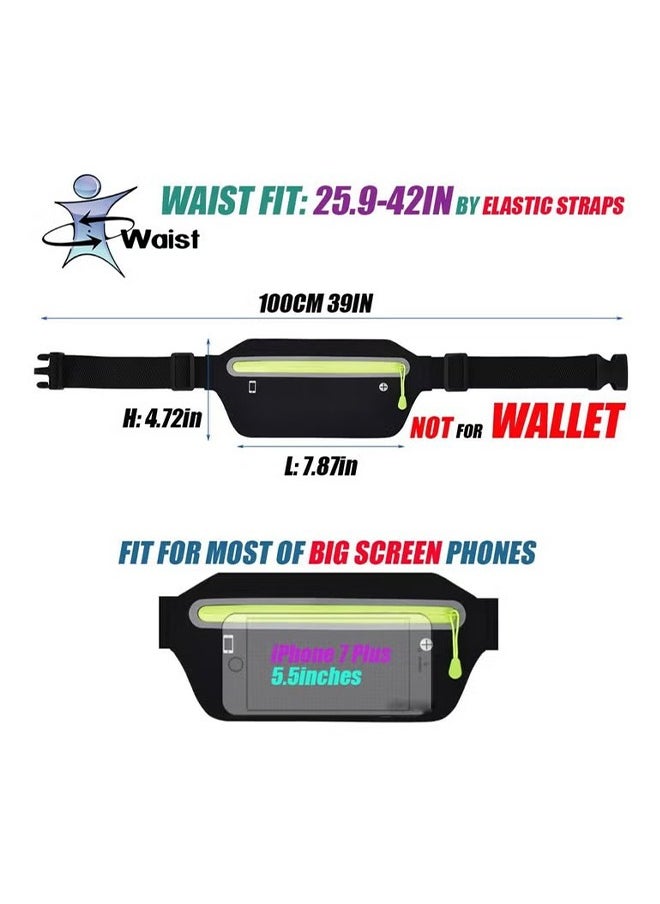 HY - Slim Running Belt, Ultra Light Bounce Free Waist Pouch Fitness Workout Belt Sport Waist Pack Exercise Waist Bag for Apple iPhone Samsung in Running Gym Marathon Cycling - Image 1