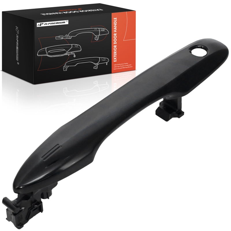 A-Premium APremium Front Left Driver Side Exterior Door Handle with Keyhole Compatible with Toyota Camry 20182022 Corolla 20202022 Prius Avalon Prius Plugin with Smart Key Primed Black - Image 2