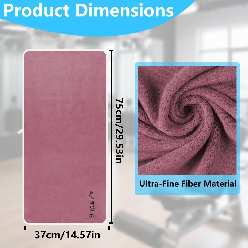 Guirnd Microfiber Gym Towels, Women & Men Quick Dry Workout Towels, Super Soft Sports Towel for Fitness, Yoga, Swimming, Running, Outdoor Sports (Blue + Pink) - Image 2
