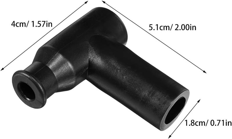 Luxshiny 5pcs Black Rubber Spark Plug Caps Boot with Arc Leakage Prevention for Racing Vehicles, Atvs, Generators, and Industrial Engines Spark Plug Socket Caps Replacement - Image 2