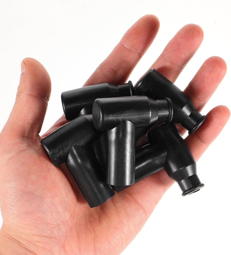 Luxshiny 5pcs Black Rubber Spark Plug Caps Boot with Arc Leakage Prevention for Racing Vehicles, Atvs, Generators, and Industrial Engines Spark Plug Socket Caps Replacement - Image 4