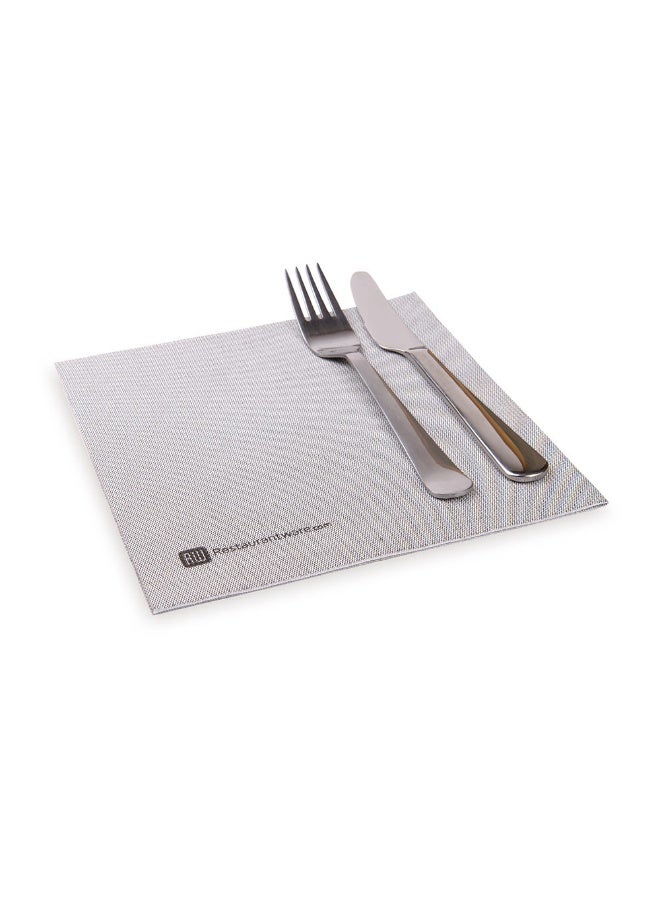 Restaurantware Luxenap 15.5 x 15.3 Inch 2-Ply Dinner Napkins, 50 Disposable Napkins - Linen Feel, Soft And Absorbent, Gray Paper Folded Napkins, Square, For Lunch, Dinner, Or Everyday Use - Image 2