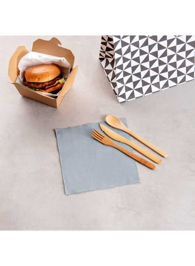 Restaurantware Luxenap 15.5 x 15.3 Inch 2-Ply Dinner Napkins, 50 Disposable Napkins - Linen Feel, Soft And Absorbent, Gray Paper Folded Napkins, Square, For Lunch, Dinner, Or Everyday Use - Image 4