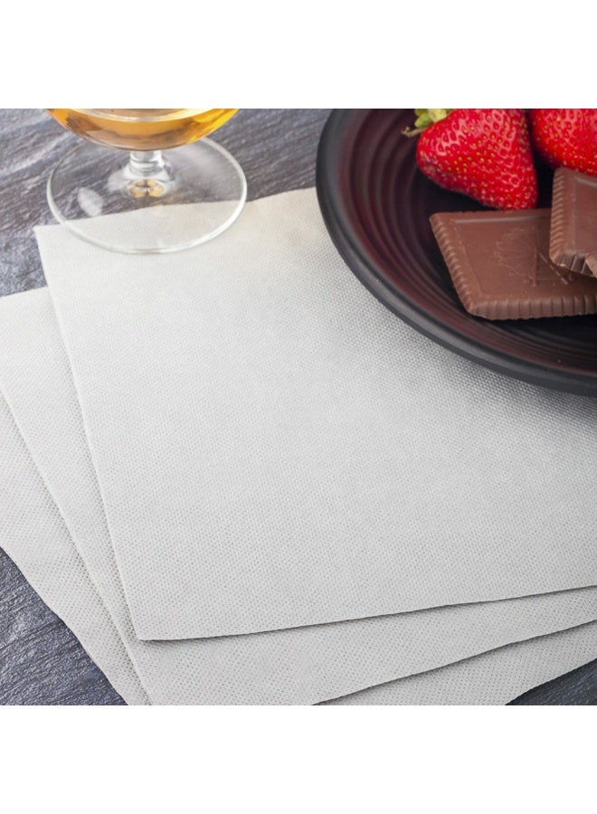 Restaurantware Luxenap 15.5 x 15.3 Inch 2-Ply Dinner Napkins, 50 Disposable Napkins - Linen Feel, Soft And Absorbent, Gray Paper Folded Napkins, Square, For Lunch, Dinner, Or Everyday Use - Image 3