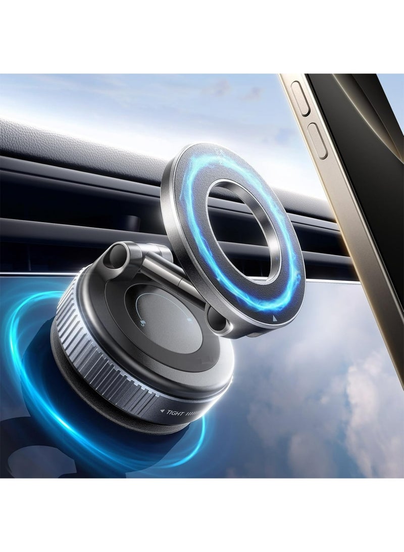 X-level ‌Upgraded Phone Stand/Holder - Features Dual Lock Anti-Vibration,360° Rotation, Tri-Fold Design, Strong Magnetic Vacuum Suction Metal Base - Image 1