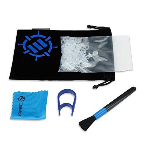 ENHANCE O Rings Mechanical Keyboard Dampener - Quiet Switch Dampeners Kit 40A Clear (140pcs), Keycap Puller, Keyboard Brush, Cloth and Accessory Bag - Mod Kit for Cherry MX, TTC, Akko Switches, More - Image 1