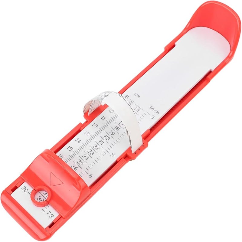 جهاز قياس قدم الأطفال - خفيف الوزن ودقيق - مقياس طول قدم الأطفال - مصنوع من مادة ABS غير قابلة للكسر - باللون الأحمر - Image 2