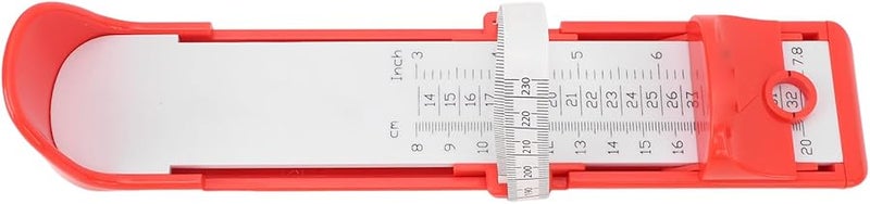 جهاز قياس قدم الأطفال - خفيف الوزن ودقيق - مقياس طول قدم الأطفال - مصنوع من مادة ABS غير قابلة للكسر - باللون الأحمر - Image 4
