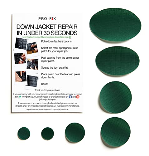 DJR Self-Adhesive Waterproof Repair Patch Kit - 30-Second Fix for Down Jackets, Tents, Sleeping Bags, Backpacks, Outdoor and Camping Gear - Pre-Cut Nylon, Multiple Colors (Bottle Green) - Image 2