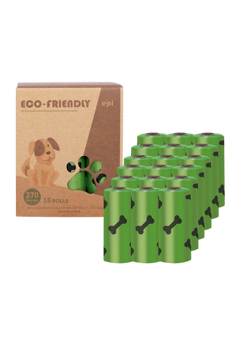 Generic 20Rolls-300pcs Dog Poop Bags Pet Dog Supplies for Dogs include 1pcs Green Adjustable Dispenser，Extra Thick and Strong, 100% Leak Proof, Biodegradable Waste Bag  - Image 1