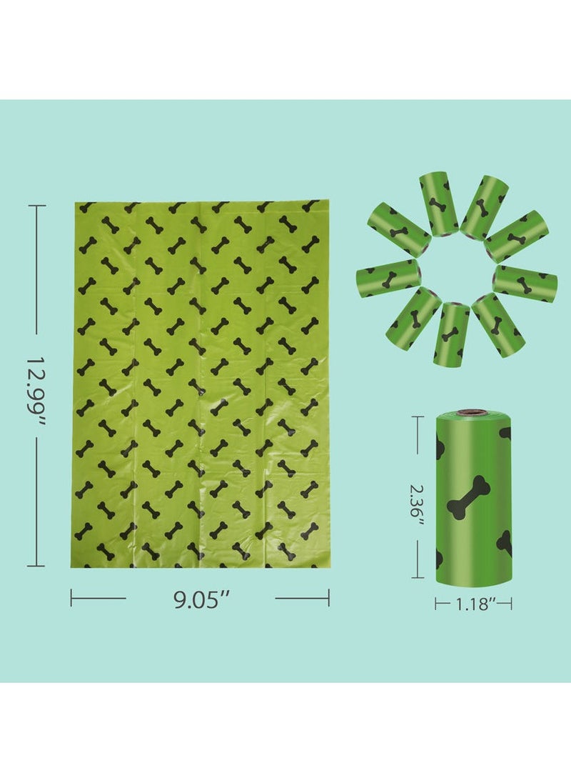 Generic 20Rolls-300pcs Dog Poop Bags Pet Dog Supplies for Dogs include 1pcs Green Adjustable Dispenser，Extra Thick and Strong, 100% Leak Proof, Biodegradable Waste Bag  - Image 2