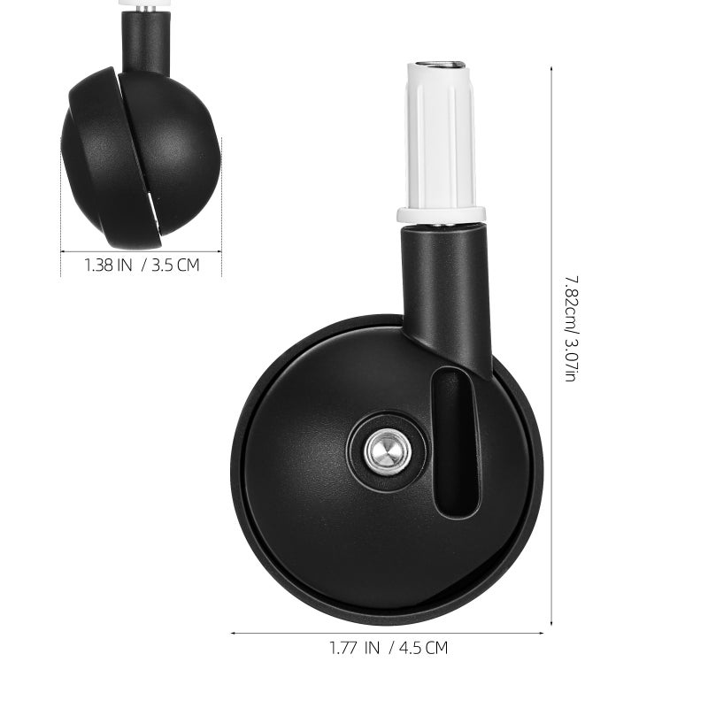 4pcs Baby Walker Replacement Wheels Walker Wheels Accessories Casters For Strollers Baby's Learning to Walk Black - Image 2