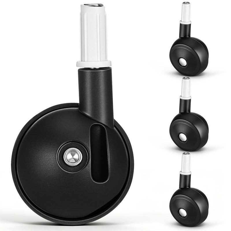 4pcs Baby Walker Replacement Wheels Walker Wheels Accessories Casters For Strollers Baby's Learning to Walk Black - Image 1