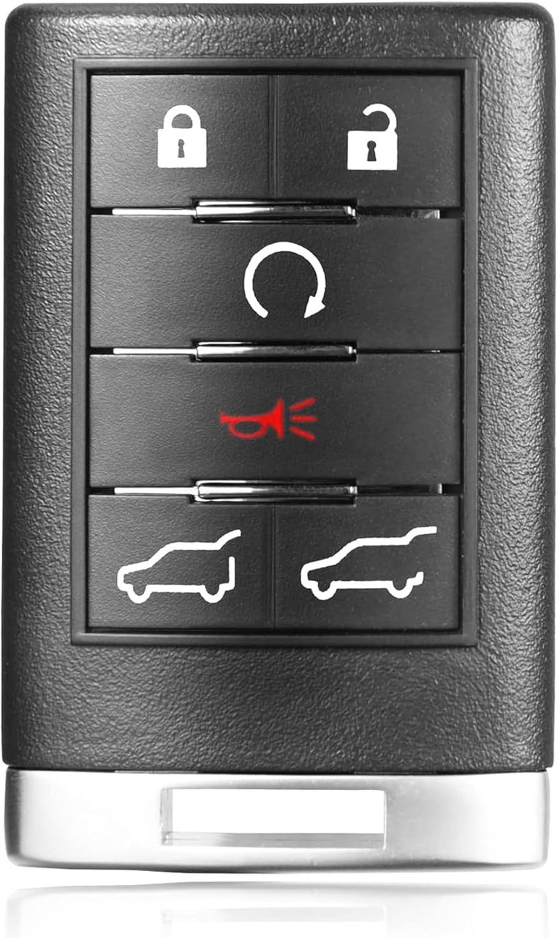 VOFONO 6 Buttons Key Fob Replacement Keyless Entry Remote Compatible with Cadillac Escalade ESV EXT 2007-2014 FCC ID: OUC6000066 850K-6000066 - Image 1