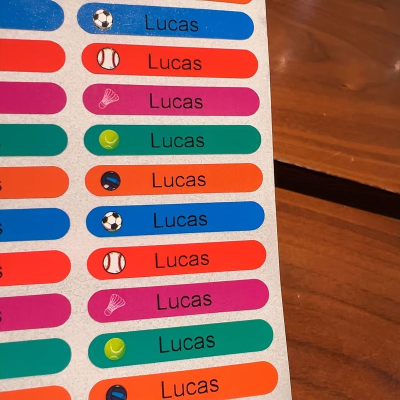 350 Customizable Colorful Name Stickers PP Synthetic Paper Tear Resistant Self Adhesive Slim Labels For Water Bottles Stationery And Books Essential For Campus And Office Use - Image 4