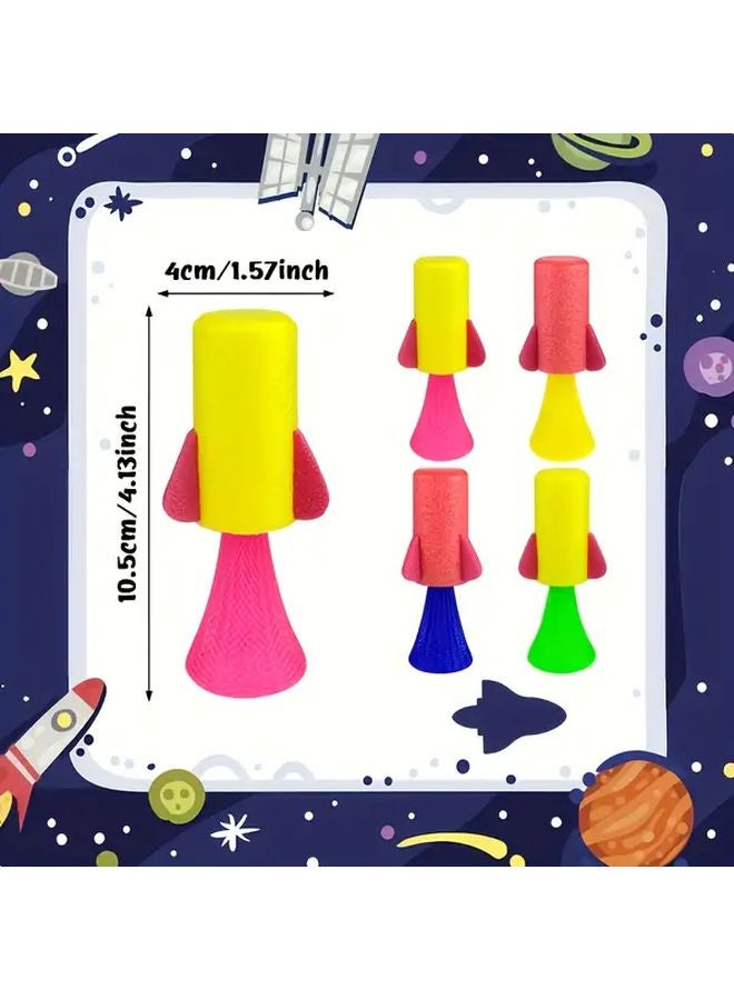 10pcs Rocket Launch Compress Bounce Action Desktop Relaxation Toy For Kids Party Gifts - Image 5