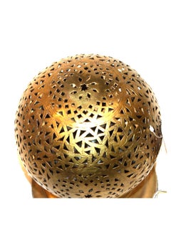 Antique Museum Moroccan Handmade Arabic Traditional Brass Table Lamp  - Image 3