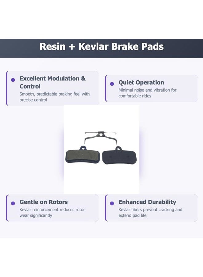 Hardheaded Ram Bike Brake Pads Organic Will fit Shimano L03A Saint M820, Zee M640, Y8VT98020, with Air Fins. The Bicycle Replacement Part for OEM Brakes for high Braking Power and Quiet Stops. - Image 2