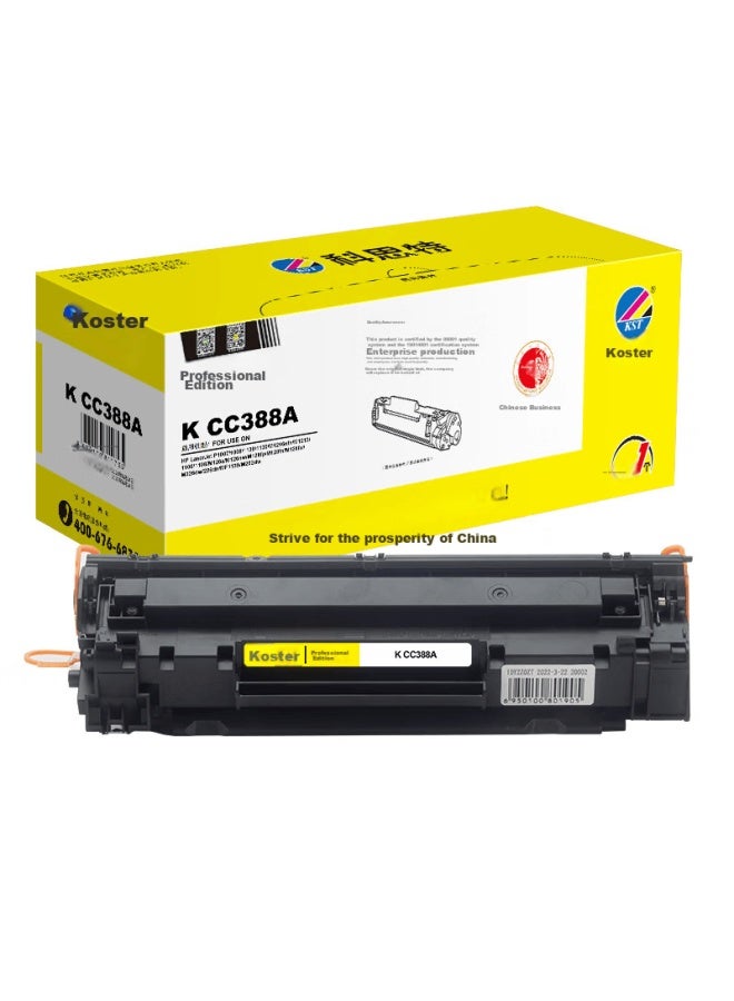 Kst K Cc388a Toner Cartridge, Black (compatible With Hp Laserjet P1007/1008/1136/1130/m1216nfh/m1213/1106/m126a), 1500 Pages, Professional Versio - Image 1