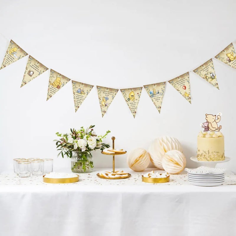 Unbala 24PCS Winnie Quotes Banner Flags Classic Pooh Hanging Decorations Winnie Inspired Banner For Baby Shower Birthday Party Supplies - Image 5