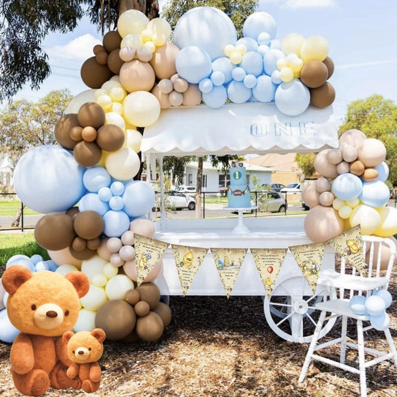 Unbala 24PCS Winnie Quotes Banner Flags Classic Pooh Hanging Decorations Winnie Inspired Banner For Baby Shower Birthday Party Supplies - Image 4