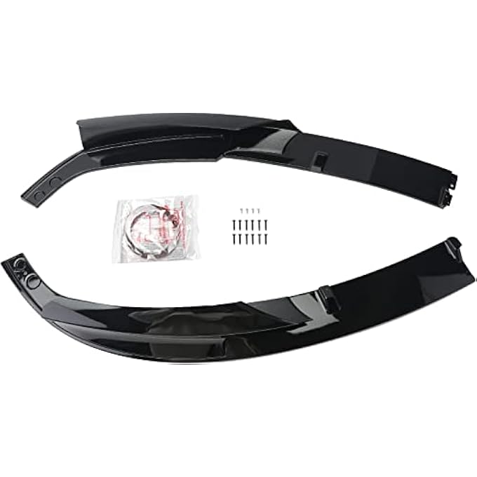 AUTOTOP 2PCS Front Bumper Lip Spoiler FIT 20122018 BMW 3 Series F30 F35 M Sport/M-Tech Gloss Black, ABS Splitter Kit - Image 4