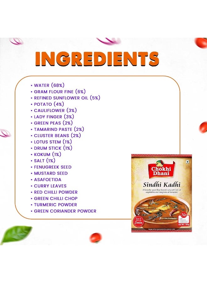 Chokhi Dhani Sindhi Kadi 300 gm | Ready to Eat | Just Heat & Eat | Stove Top or Hot Water | Ready in 2 Minutes - Image 5