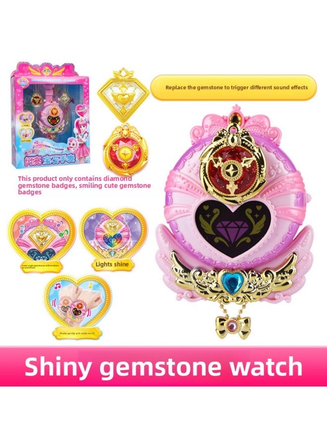 Sparkling Gem Talking Love Wonderful Cute Series Toy Mobile Phone Watch Girls Children Princess Blind Box-Color:Shining Jewel Watch  - Image 1