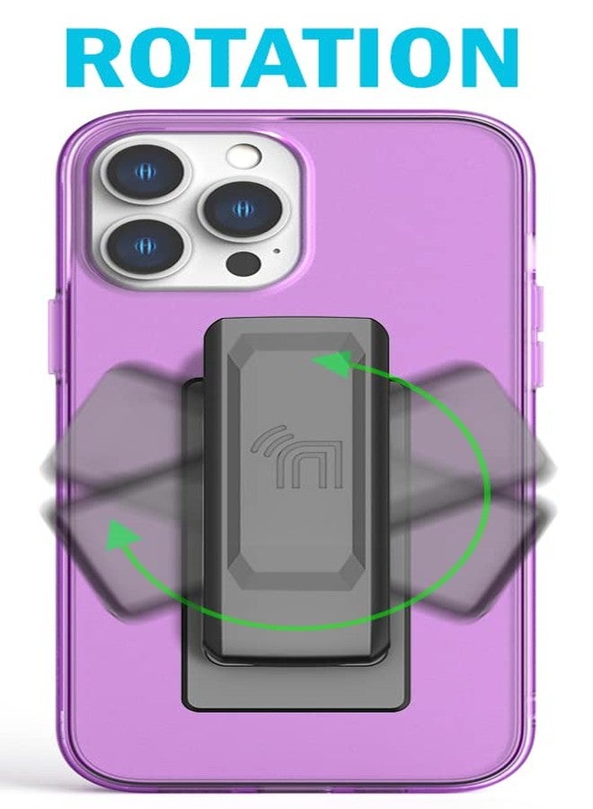 نيكيد سيل فون مشبك حزام عالمي للهاتف المحمول، ملحق Nakedcellphone للهواتف القلابة، والهواتف الذكية، وأجهزة iPhone، و iPod Touch/Nano، وجهاز التحكم عن بعد Apple TV، وجهاز التحكم عن بعد لباب المرآب، وما إلى ذلك (دوران سقاطة 360 درجة وحامل قابل للطي) - Image 2