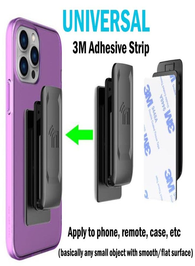 نيكيد سيل فون مشبك حزام عالمي للهاتف المحمول، ملحق Nakedcellphone للهواتف القلابة، والهواتف الذكية، وأجهزة iPhone، و iPod Touch/Nano، وجهاز التحكم عن بعد Apple TV، وجهاز التحكم عن بعد لباب المرآب، وما إلى ذلك (دوران سقاطة 360 درجة وحامل قابل للطي) - Image 3